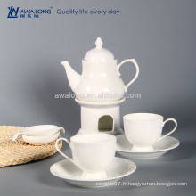 Pure White Good Design Vintage Tea Set, thé en céramique pour un ensemble de vente en gros